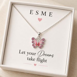 children butterfly necklace