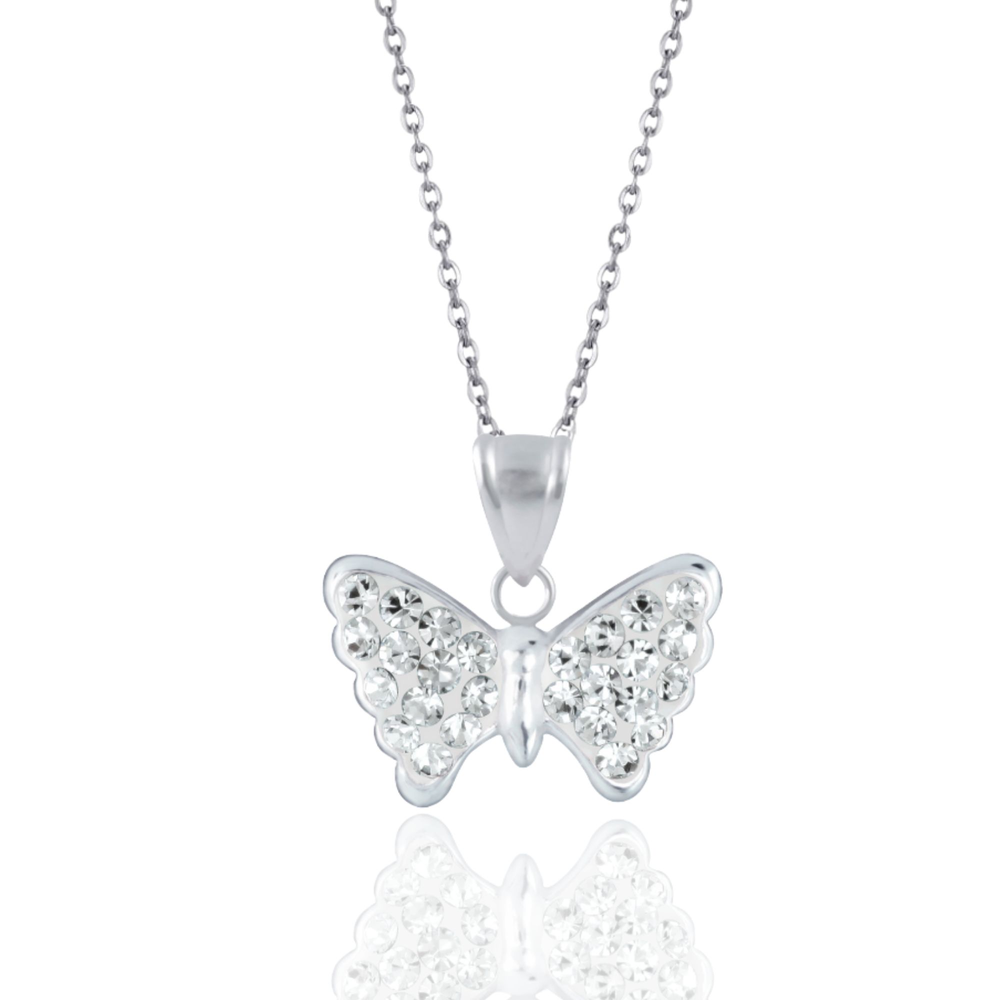 children's butterfly necklace sterling silver