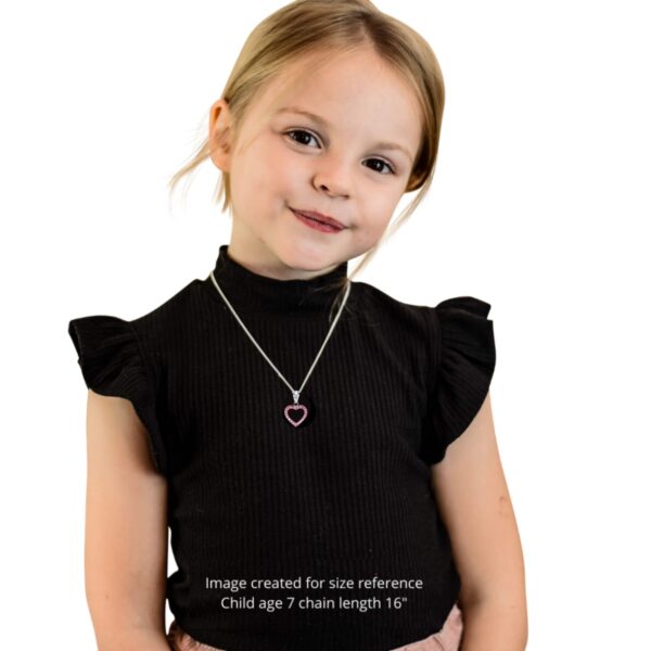 childrens sterling silver heart necklace