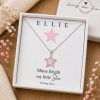 Sterling Silver Crystal Star Necklace for Girls | Children's Personalised Jewellery