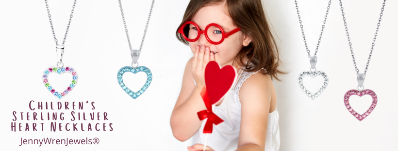 children's sterling silver heart necklace