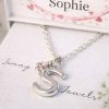 Childrens Initial Necklace | Letter Charm A-Z  | Girls Jewellery Gift