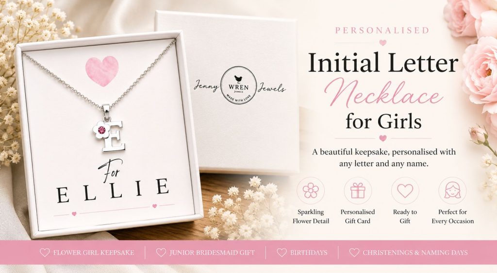 childrens initial name necklace