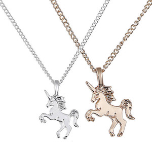 unicorn necklace pendant for children gold silver