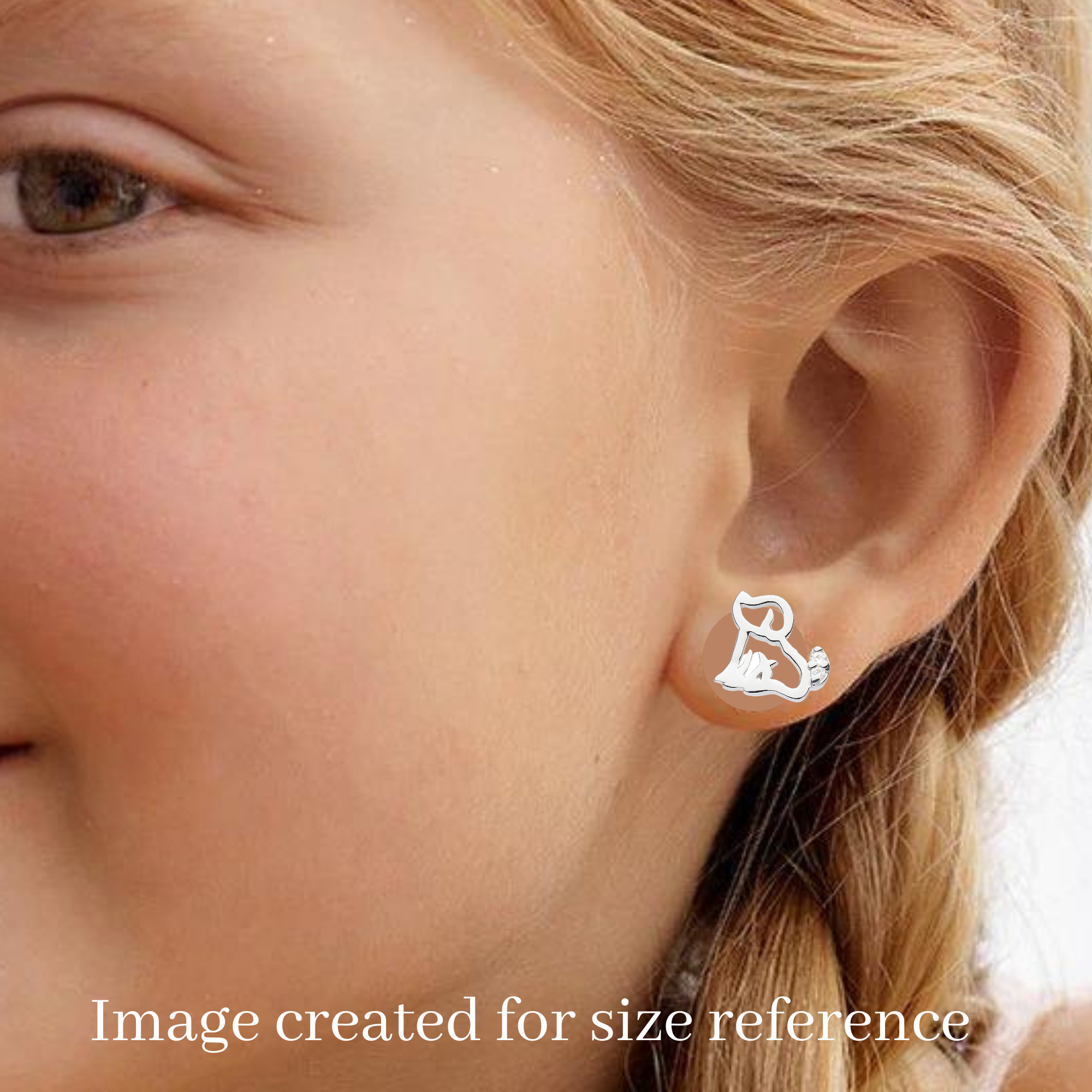 puppy dog children's jewellery gift stud earrings