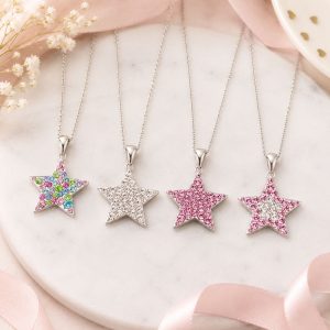 silver star necklace for girls