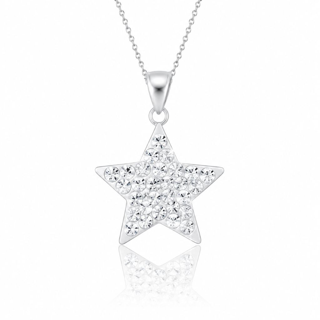 Personalised Sterling Silver Christmas Star Necklace for Girls - Image 7