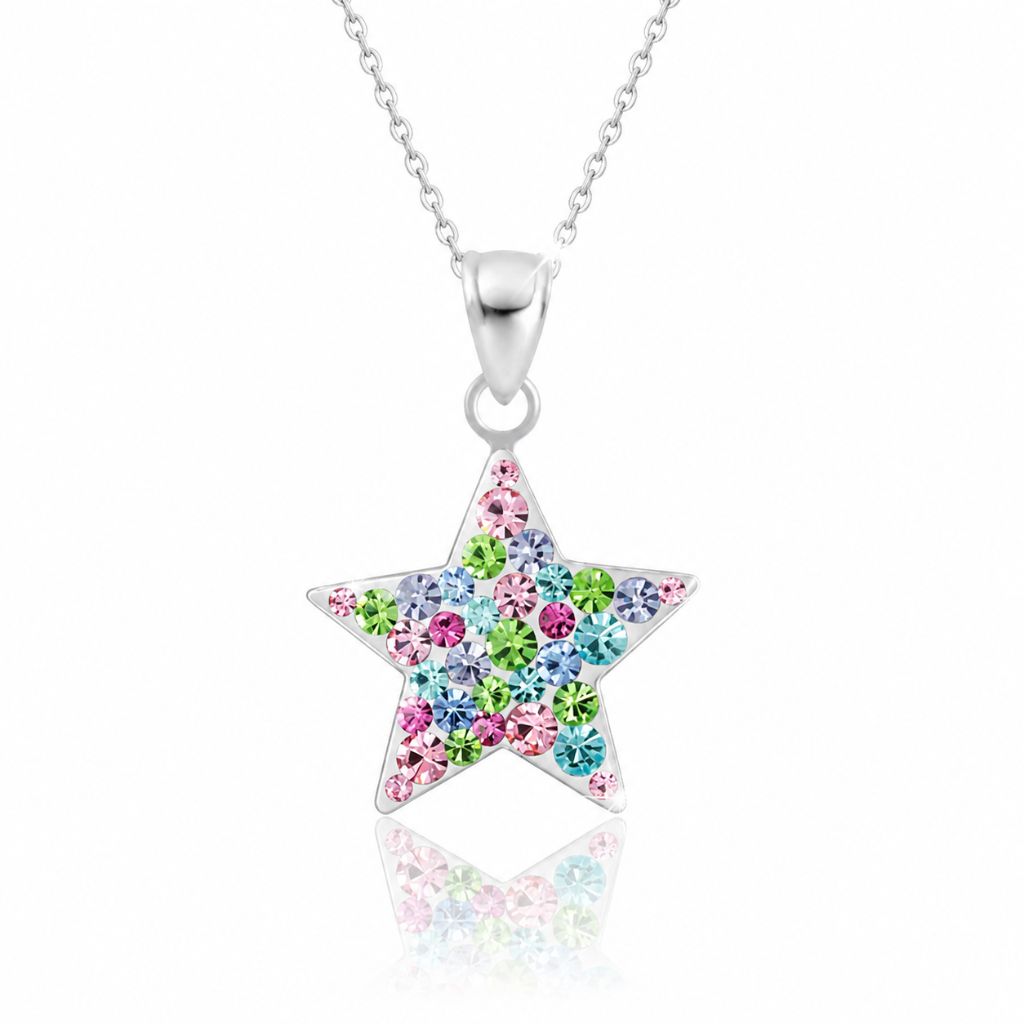 Personalised Sterling Silver Christmas Star Necklace for Girls - Image 6