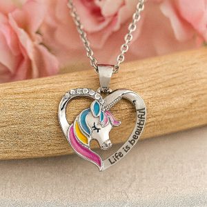 unicorn necklace jewellery for girls