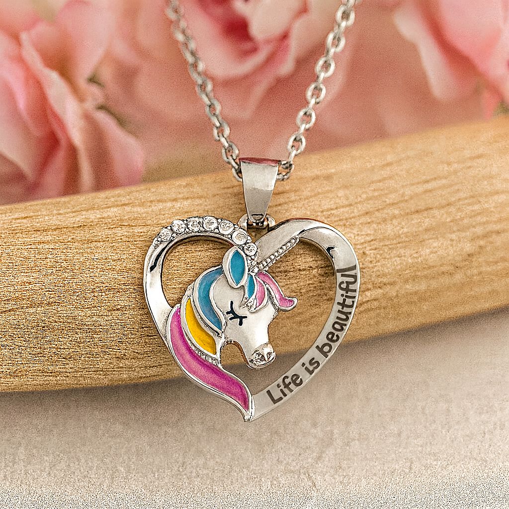 unicorn necklace jewellery for girls