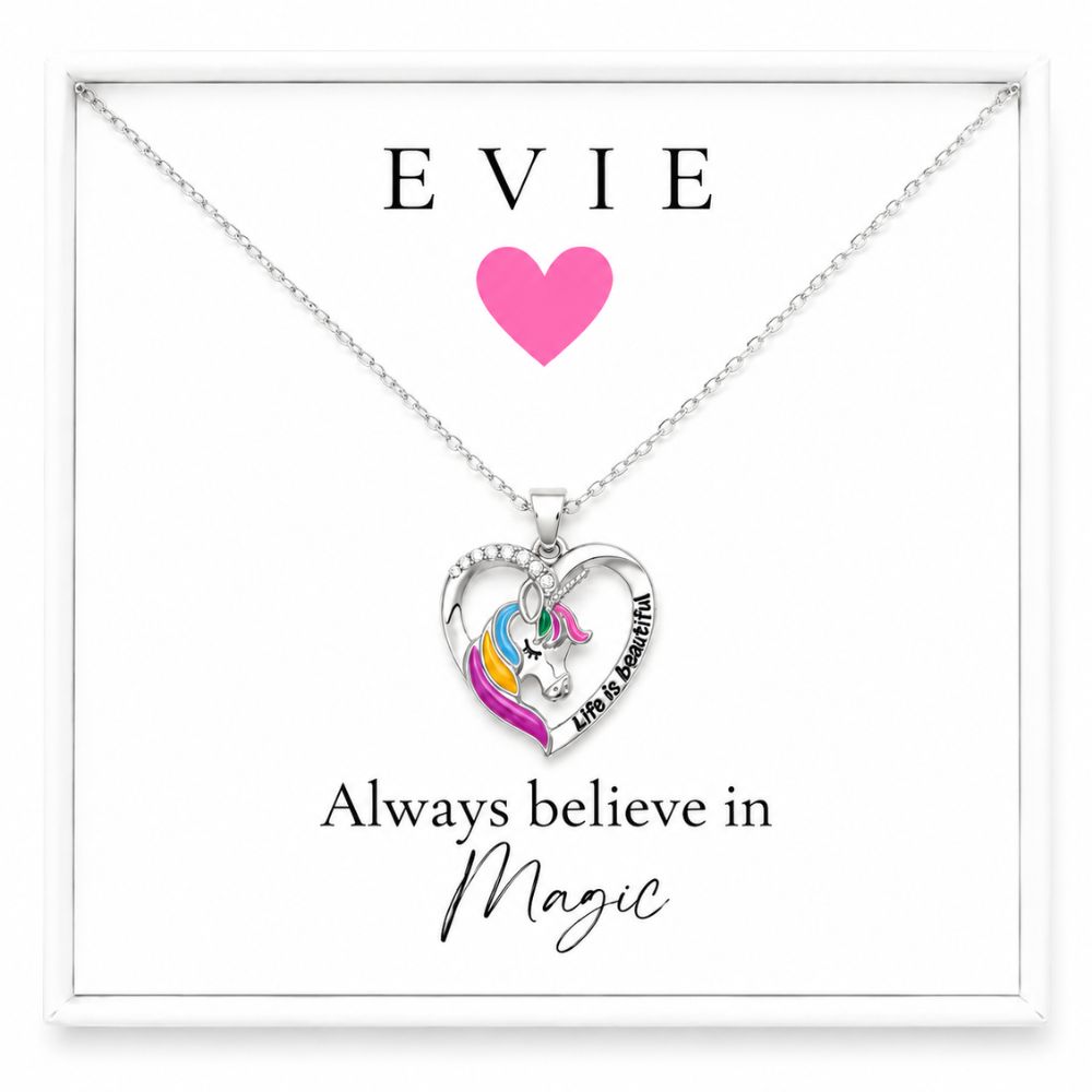 unicorn necklace name jewellery for girls