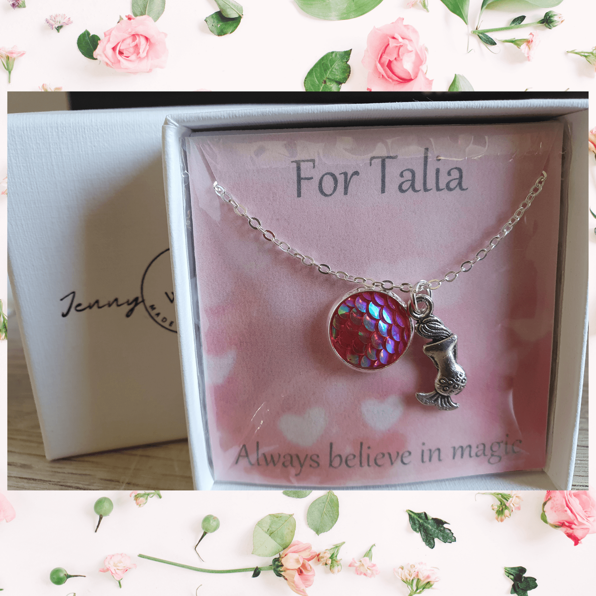 children's mermaid necklace boxed