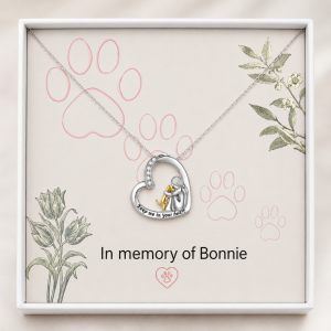 dog memory necklace sterling silver