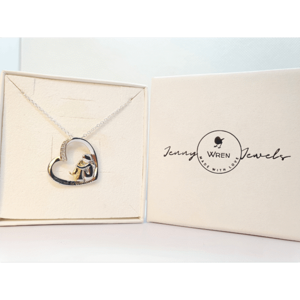 dog memory necklace sterling silver boxed