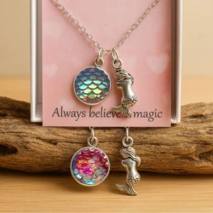 Mermaid Necklace | Little Mermaid Jewellery | Personalised Gift for Girls