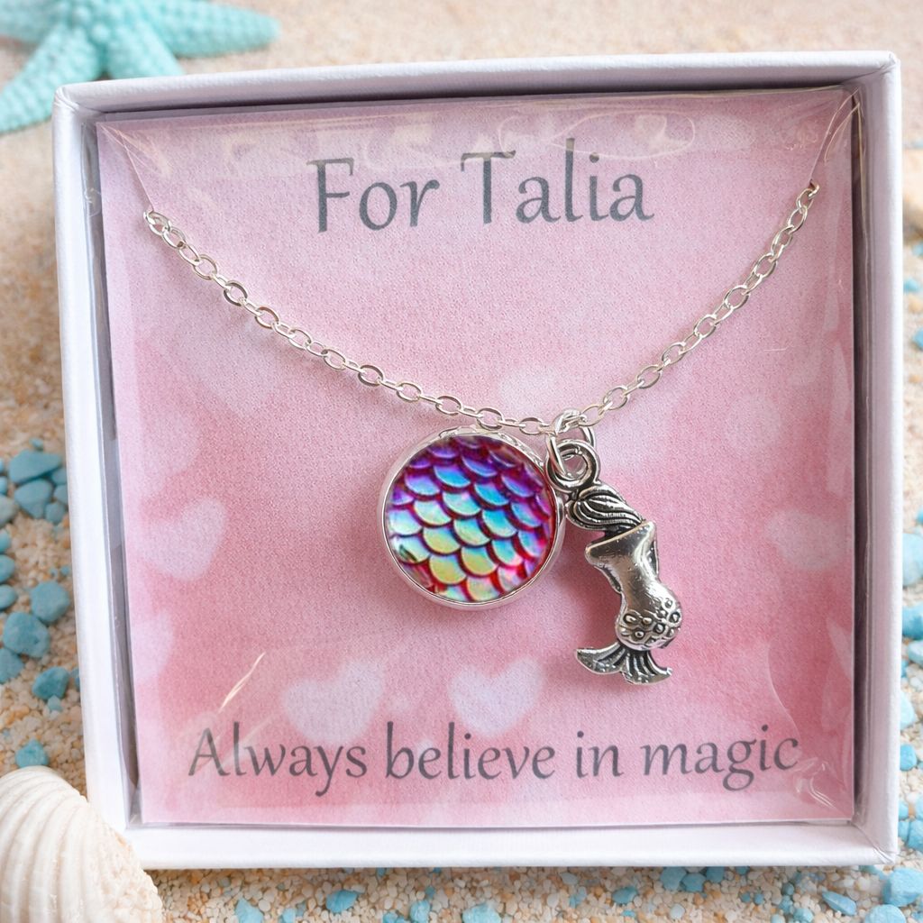 Mermaid Necklace | Little Mermaid Jewellery | Personalised Gift for Girls - Image 2