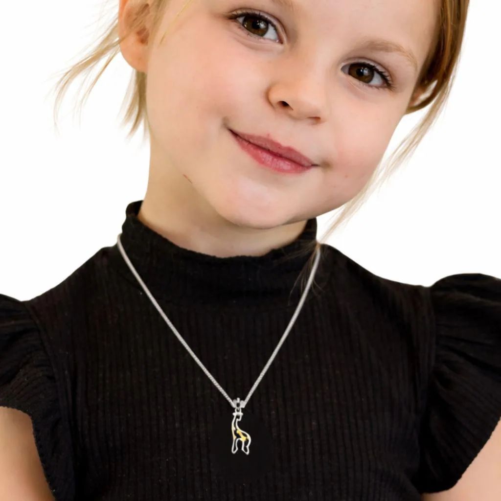 sterling silver giraffe necklace