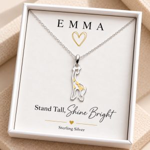 sterling silver giraffe necklace