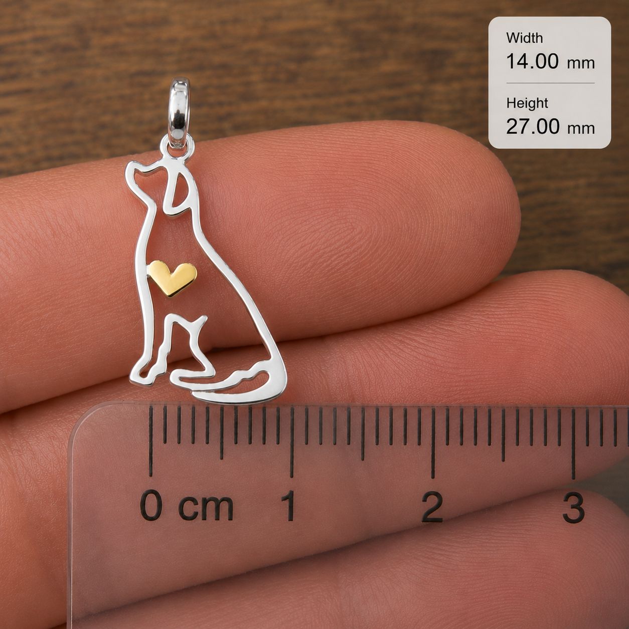 sterling silver dog pendant