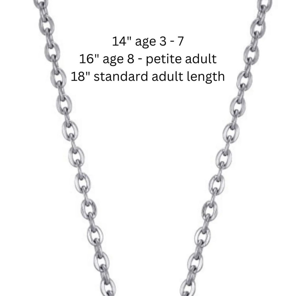 chain length women children ages