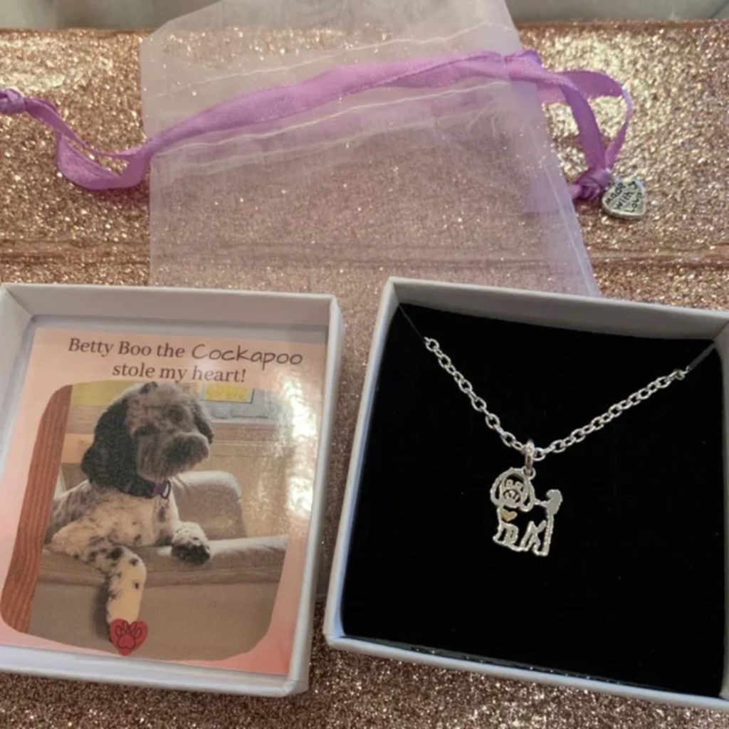 cockapoo cavapoo doodle dog necklace