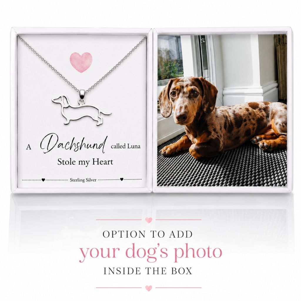 sterling silver dachshund dog necklace