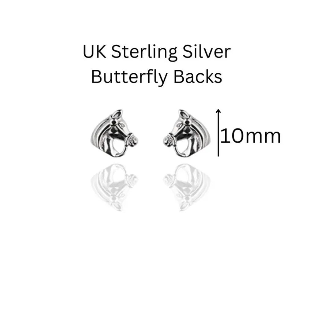 Children girls horse stud earrings gift