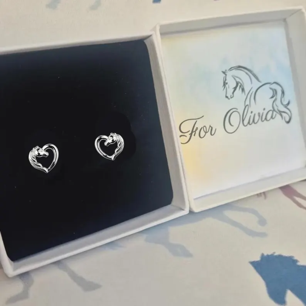Sterling Silver Horse Earrings – 4 Styles, Personalised Gift Box - Image 2