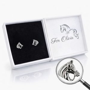 sterling silver horse earrings