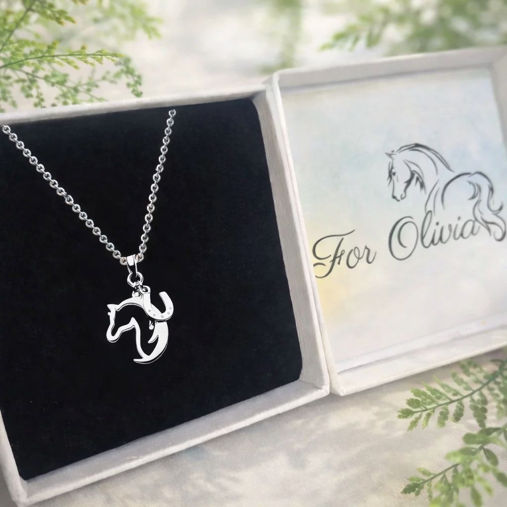 sterling silver horse necklace