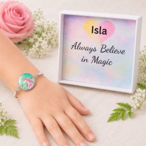children's unicorn bracelet personalised