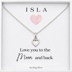 heart necklace women and children