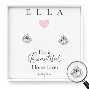 horse head earrings sterling silver