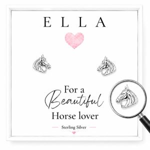 sterling silver horse head studs