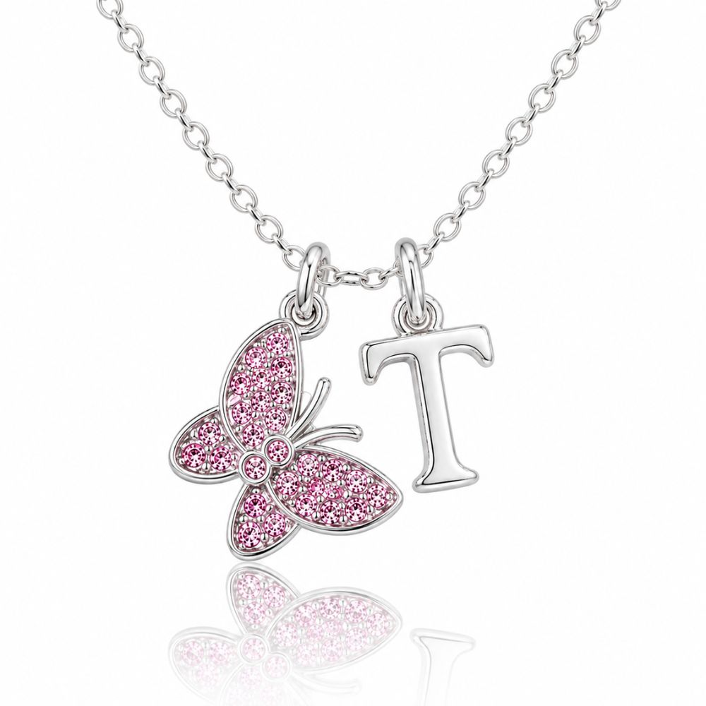 Personalised Butterfly Initial Necklace | Girls Jewellery Gift - Image 7