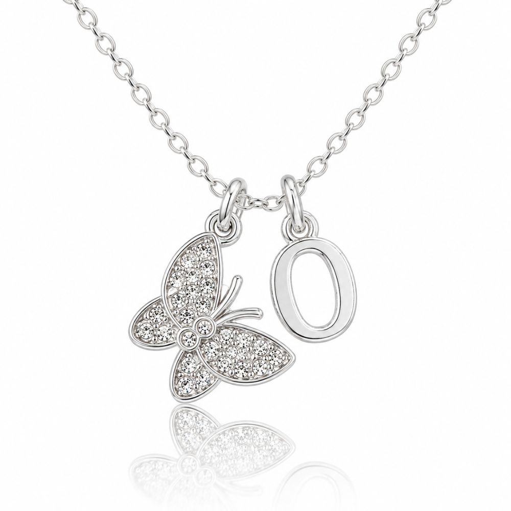 Personalised Butterfly Initial Necklace | Girls Jewellery Gift - Image 6