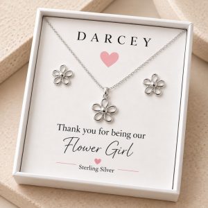 flower girl bridesmaid jewellery set