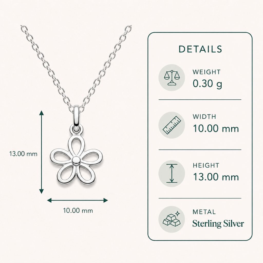 sterling silver flower girl bridesmaid necklace