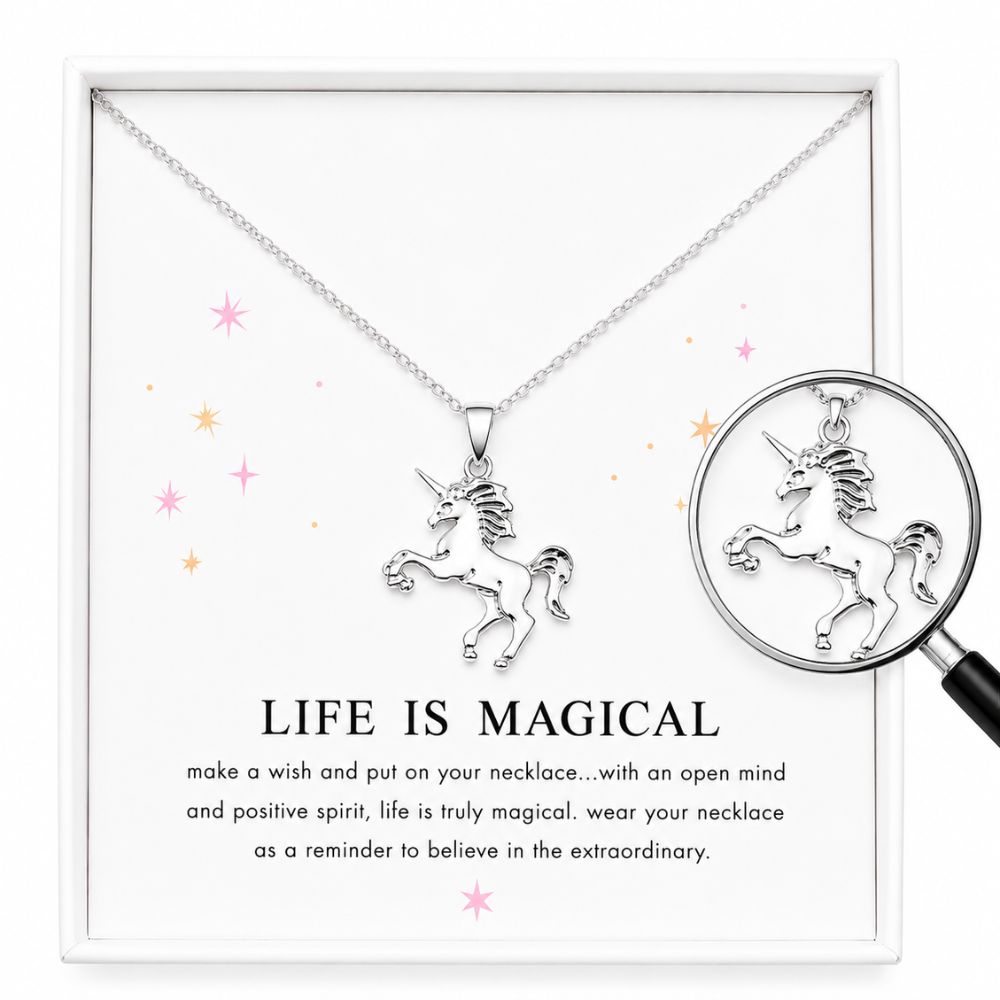 unicorn necklace gift for girls