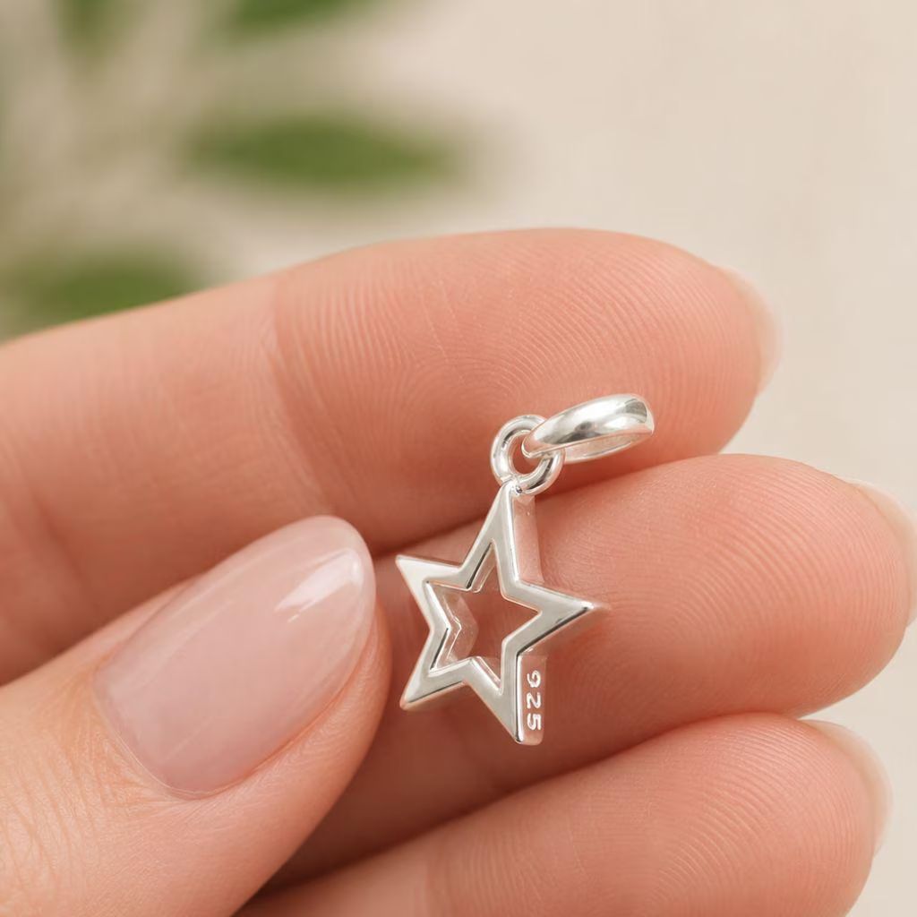 sterling silver star charm necklace