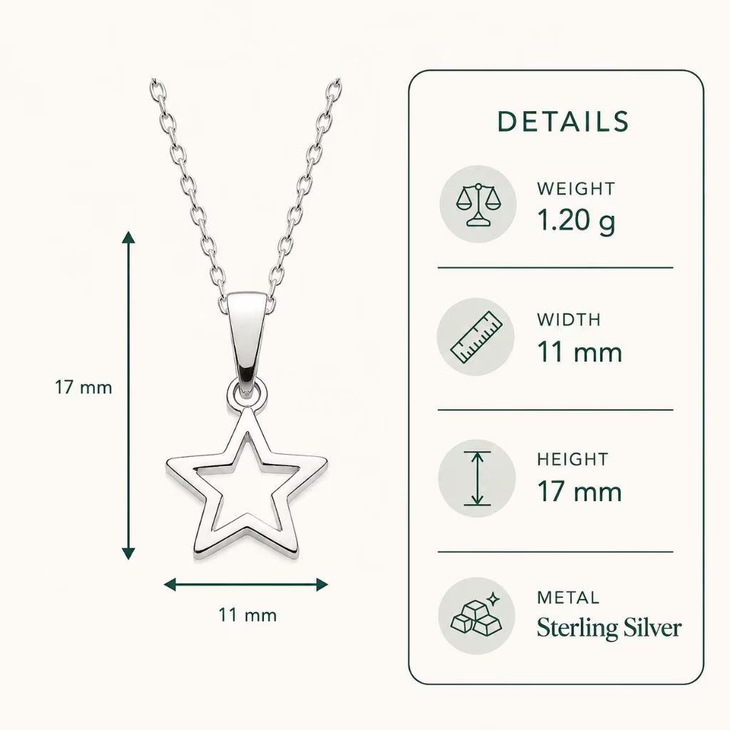 sterling silver star charm necklace