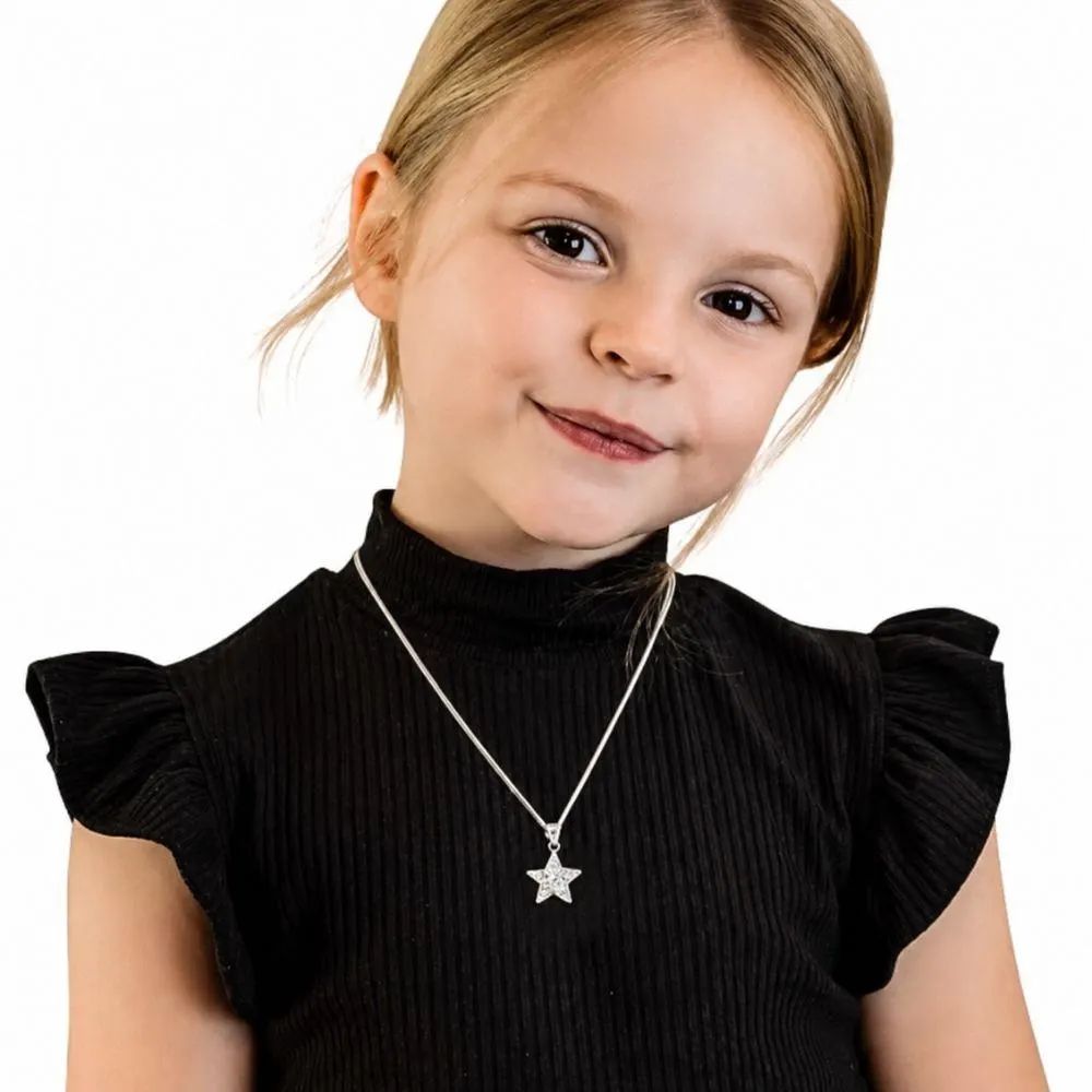 Personalised Sterling Silver Christmas Star Necklace for Girls - Image 5