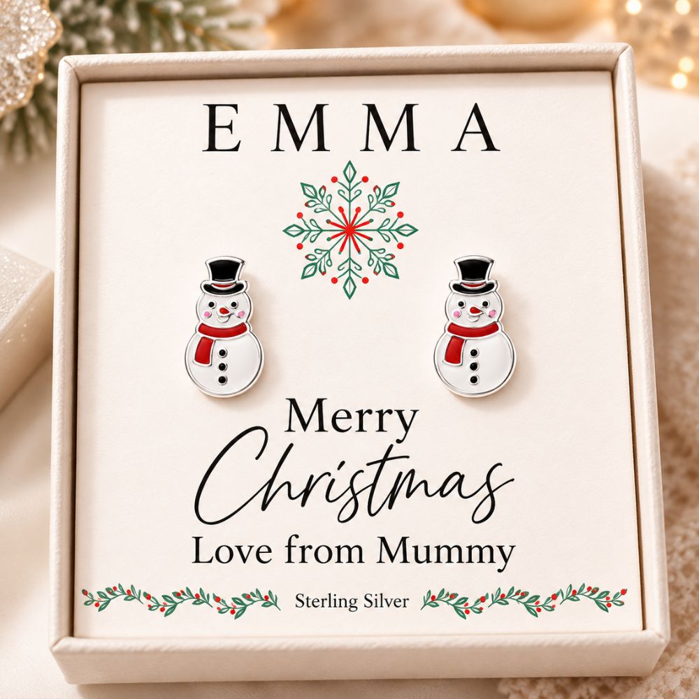 Christmas silver earrings gift for girls